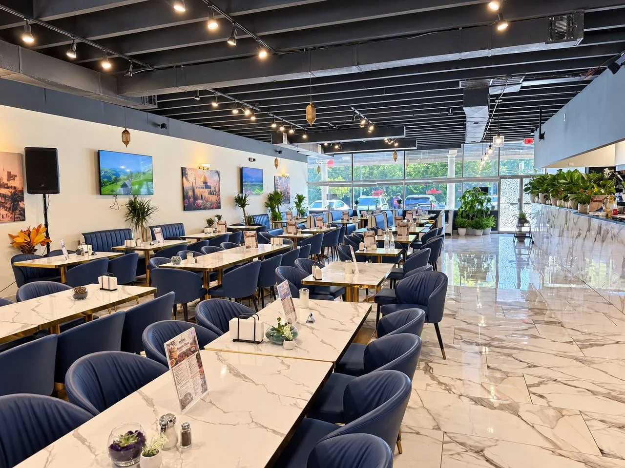 SimSim dining room, set for family gatherings in Fairfax